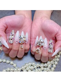 ぷらぷらパーツ/ホワイトグラデ