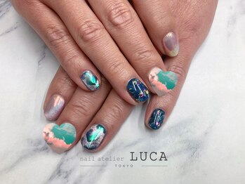 ネイルアトリエルカ(nail atelier LUCA)/W-472　ハートマグネットネイル