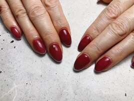 秋カラー先端ラメライン