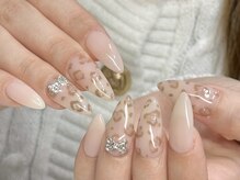 ジェミーネイル シンジュク(Jemiy nail shinjuku)/【Aoi】キラキラレオパード¥9200