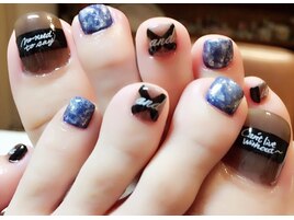 大人女子透け感シースルーフット