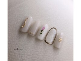 一輪のお花ネイル☆