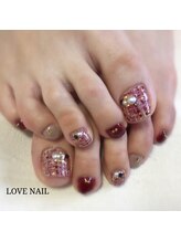 ラブネイル(LOVE NAIL)/ツィードフットネイル