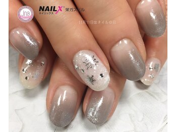 ネイリックス 栄ガスビル(NAILX)/雪の結晶ネイル☆