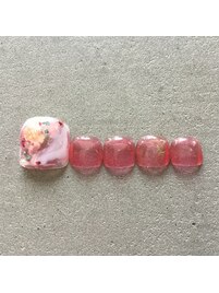 ピンク×マーブルニュアンス