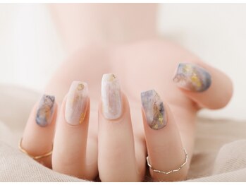 エムスラッシュ ソル センター南(M.SLASH SOL)/大理石風ニュアンスネイル