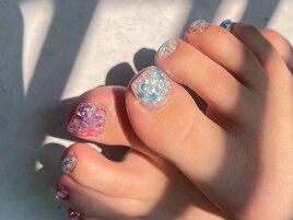 フットネイル・ホロラメキラキラ