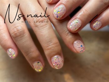 エヌズネイル 三鷹駅前北口店(n’s nail)/トレンド　bubbleラメ