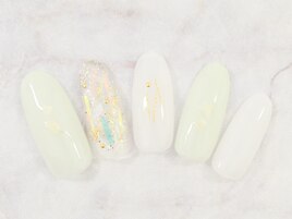 クリアカラー×フィルムネイル