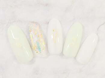 ネイルプラザ 河原町OPA店(NAIL PLAZA)/クリアカラー×フィルムネイル