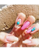 クリアー(clear)/ターコイズネイル