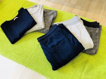 ながおけ式ゆらゆら整体 松山桑原院/無料のお着がえあります。