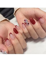 アイリッシュネイル 久屋大通店(Irish Nail)/赤チェックネイル