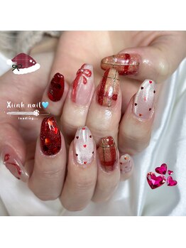 シン(XIINH)/クリスマスアートネイル