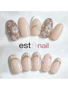 エストラッシュアンドネイル 銀座店(est lash&nail)の写真/お仕事柄爪を長く出来ない方/丸爪/ちび爪の方におすすめ♪短い爪でも可愛いデザインを豊富にご用意☆