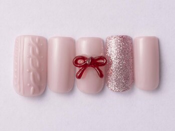 冬ニットリボンガーリー8480yen