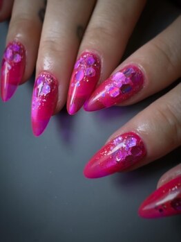 きらっきらネオンピンクマグ