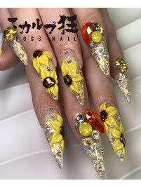 ひまわりネイル