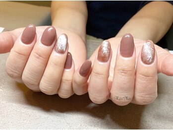 秋色マグネットネイル