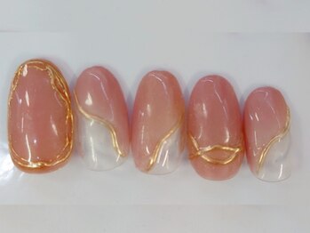 ネイルスタジオ ベレッツァ(BELLEZZA)/ニュアンスミラーネイル