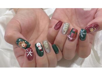 ピンキーネイル(Pinky Nail)/クリスマスネイル