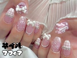 千鳥格子ネイル