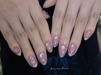 フォーシック 大森(fourchic)/ガラスフレンチネイル