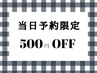 『8/23◎当日ご予約&ご来店限定』まつげメニューが通常メニューより500円割