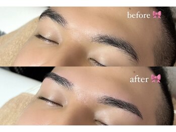 ルリアン 稲荷口/清潔感×垢抜け感！メンズ眉WAX