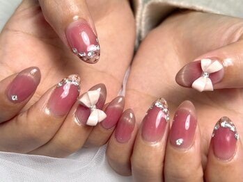 ユニネイル 池袋(Uni Nail)/ワンホンチークチェックネイル♪