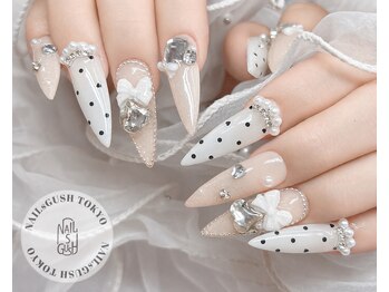 ネイルズガッシュ 武蔵小山店(NAILsGUSH)の写真/自然かつ美しいフォルムに♪深爪・折れてしまった爪・短いお爪も綺麗に長さだし♪モチの良さも◎