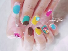 シュガーネイル(sugar nail)/m＆ｍ　チョコネイル