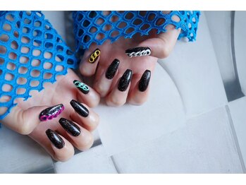 ネイル フライガール(nail FLY GIRL)/POPなチェーンネイル☆