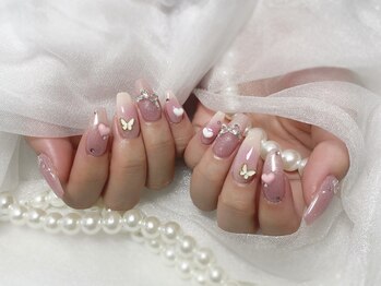 ナナリスボン 福岡(NANA LISBON)/pinkチークネイルデザイン