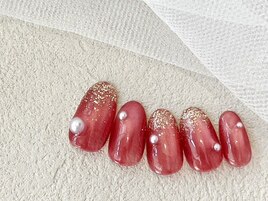 年越しネイル/ヌ-ディーボルドー