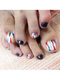 カラフルフットネイル