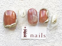 アイネイルズ 梅田店(I nails)/ゴールドニュアンス和柄和風