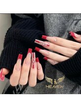 ヘブン ネイル 鶯谷(HEAVEN Nail)/Red French Tips Nail Art