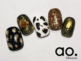 85min/ヒョウ柄 Nail ao.沖縄