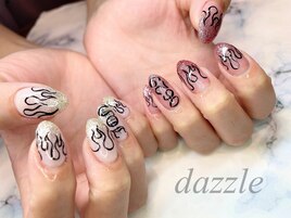 ファイヤーパターンネイル