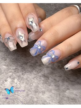 モルフォ 千駄ヶ谷(Morpho)/個性派アシンメトリーネイル