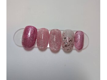 ≪ピンクのオフィスネイル≫1