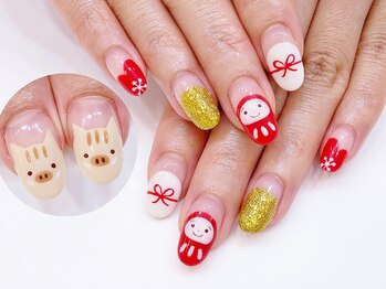 ネイルコレクション ピンク(Nail Collection Pink)/ジェル放題☆干支・和柄・着物