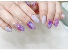 08ネイル(08 nail＆school)/パープルネイル☆