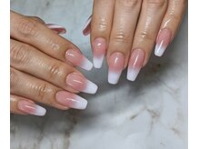 ワンフォアスマイル 北谷店(One for smile)/白グラデーションネイル