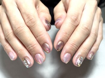 シーグラス(SeaGlass)/定額シンプル オーロラネイル