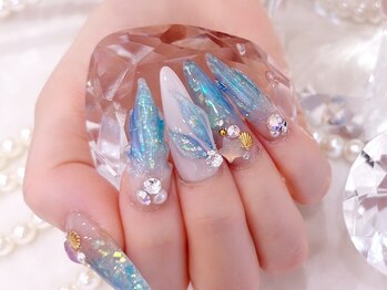 ネイルブラックシー デコ電ショップ クリスタルシー(BLACK SEA Shop Crystal Sea)/人魚☆