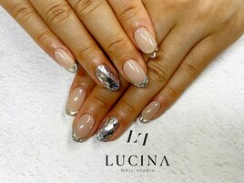 C-315 ガラスフレンチネイル