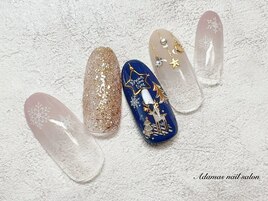 雪の結晶ネイル