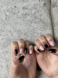 ブラック推しネイル☆¥9000